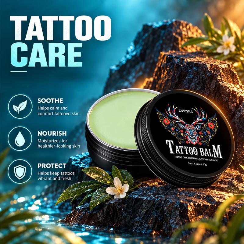 Tattoo Skin Body Care Balm Cream Deeply Moisturizing Nourishing After Tattooing Brightens Lasting Color Fixation Non-irritating