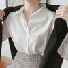Casual Autumn White Shirt Female Design Sense Niche Blouse Early Fall Loose Long-sleeved Chiffon Blouse Female Temperament Elegant Fashion Top