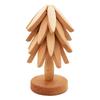 Creative Walnut Colored Tree Design Stand Wooden Trivets Decorative Anti Scald Heat Resistant Table Mat Coaster Wood Placemats P