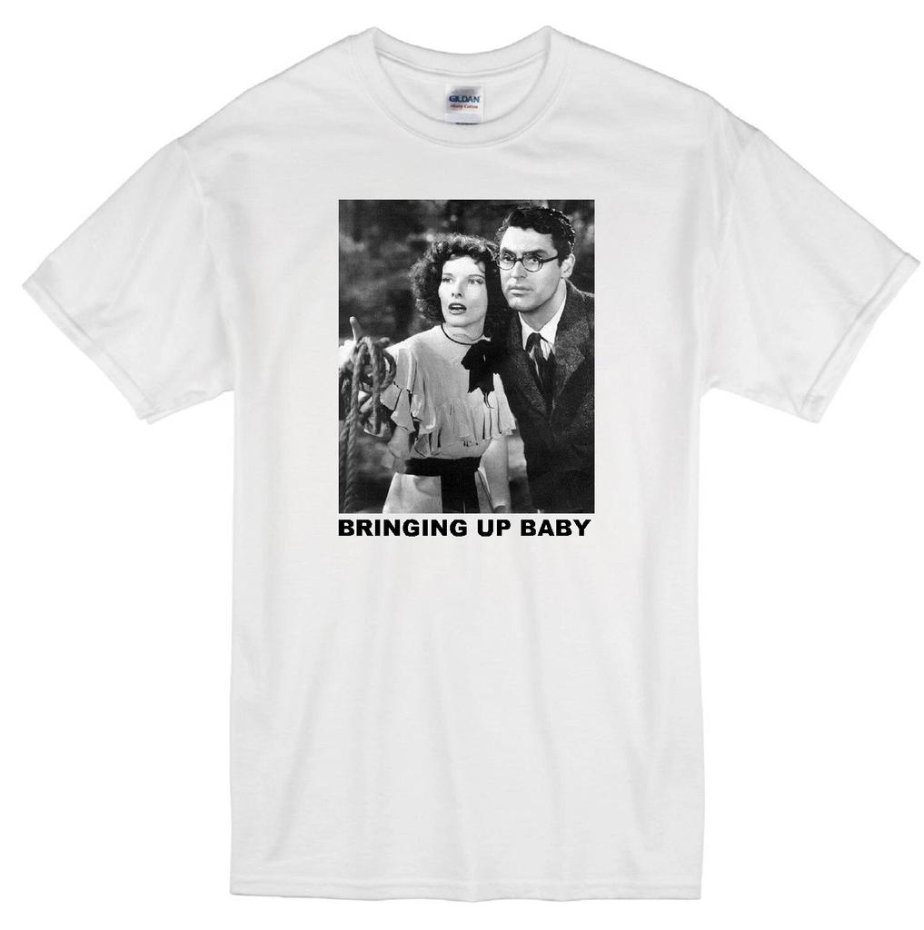 BRINGING UP BABY CARY GRANT KATHERINE HEPBURN CLASSIC MOVIE COMEDY WHITE T-shirt