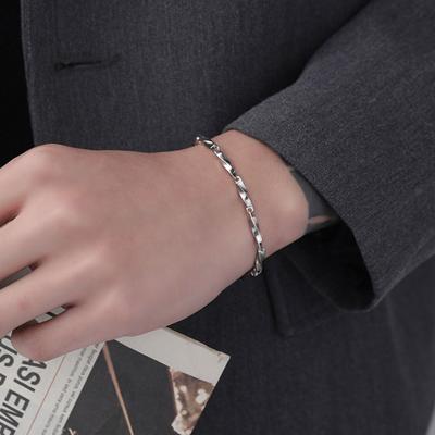Браслет серебряного цвета из нержавеющей стали с цепочкой из семян дыни для мужчин и женщин, модные украшения, лучший подарок