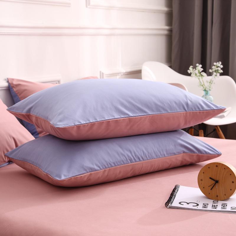 Наволочки в скандинавском стиле однотонные 47x74 см (Пара) для домашнего текстиля