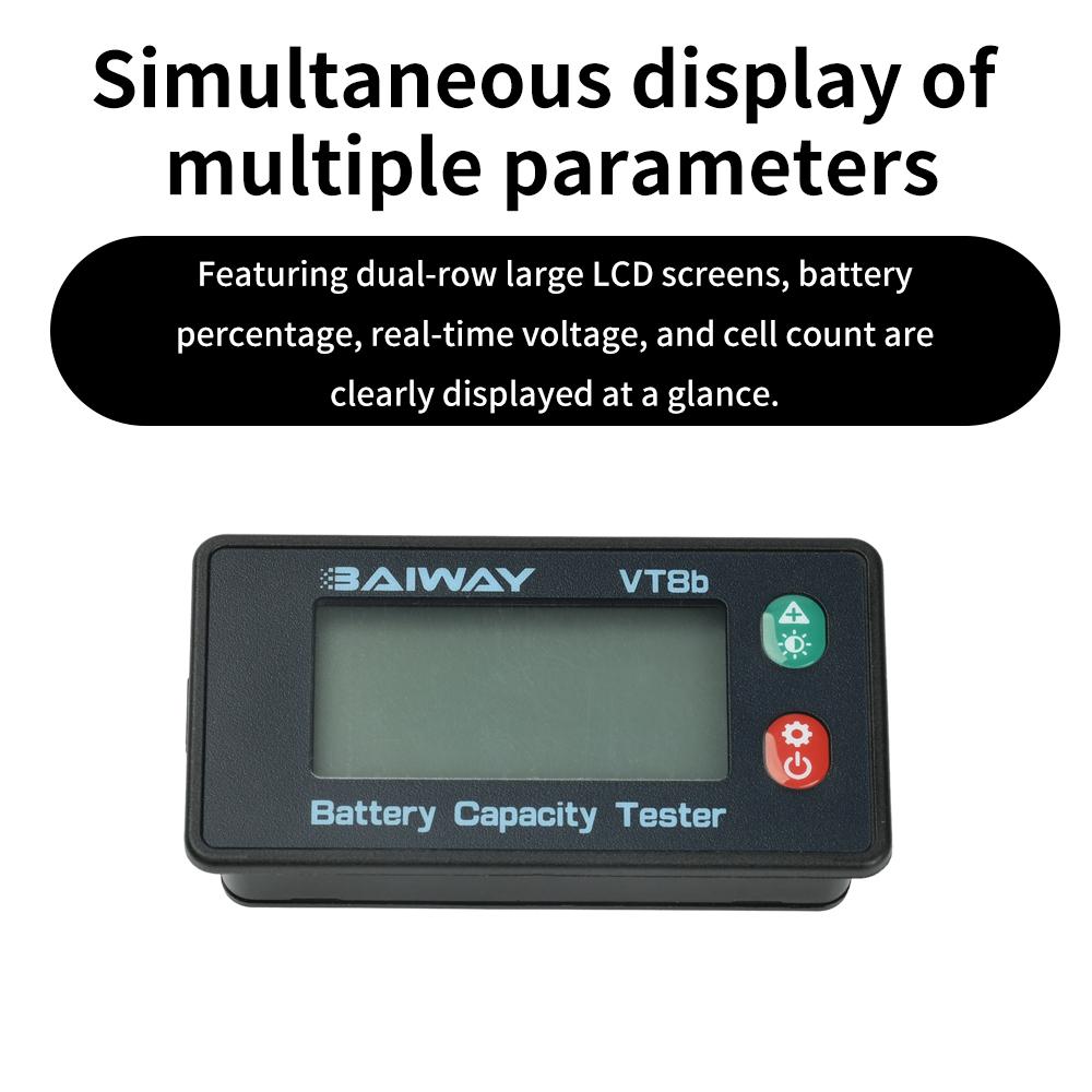 Smart Digital Voltage Battery Indicator DC 8-120V High Precision Display For Acid Battery Lithium Battery for Electric Vehicle