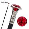 Red Diamond Type White Walking Stick Fashion Decorative Walking Cane Gentleman Elegant Cosplay Cane Knob Crosier 90cm