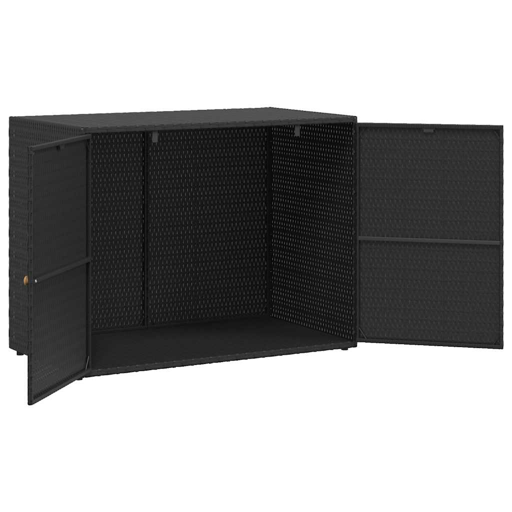 Vidaxl Szafka Ogrodowa, Czarna, 100X55,5X80 Cm, Rattan Pe