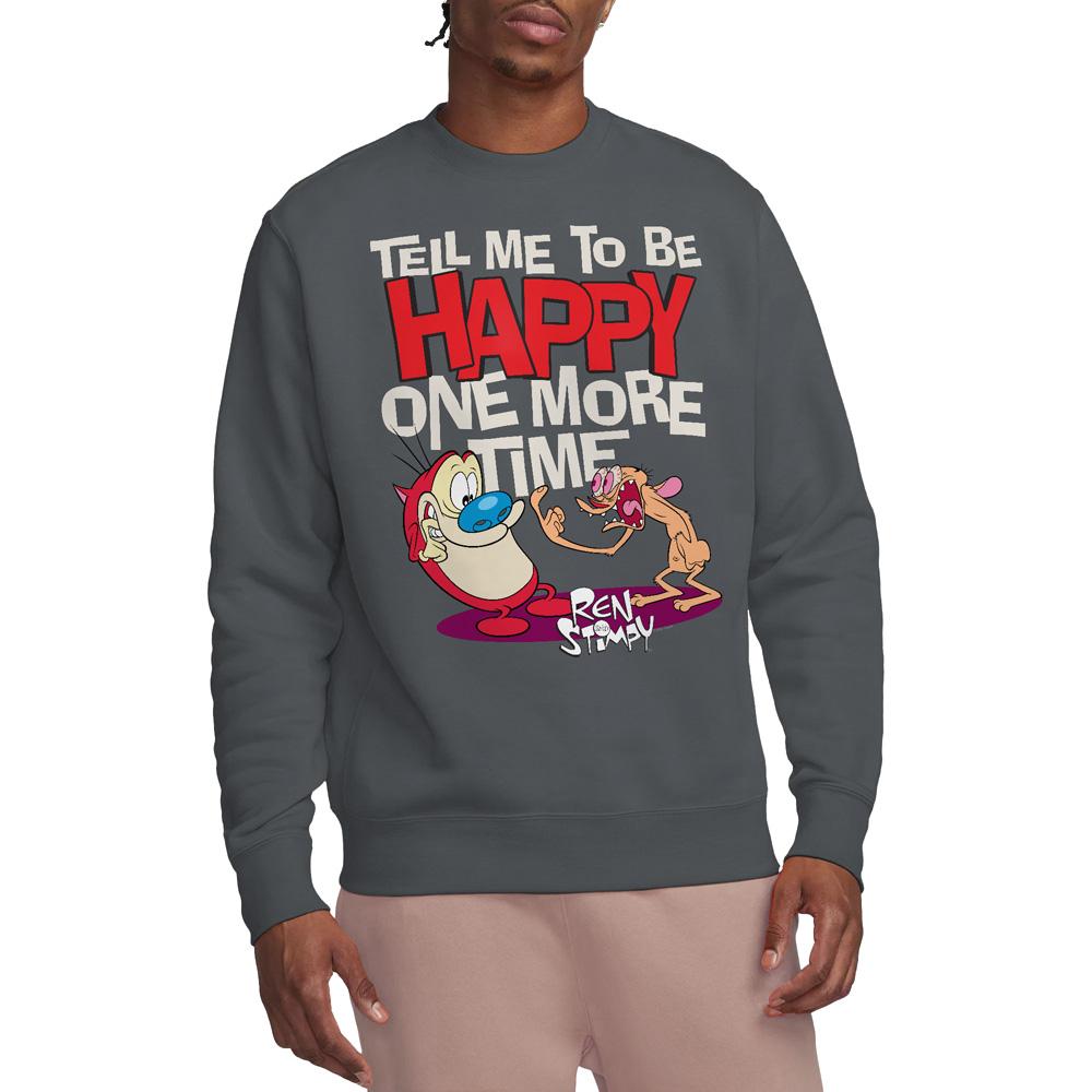 Толстовка унисекс для взрослых Ren & Stimpy Скажи мне быть счастливым