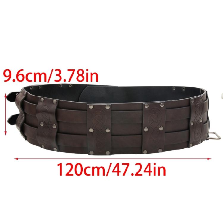Коричневый рельефный ремень Средневековый ремень Косплей для переодевания Средневековые принадлежности