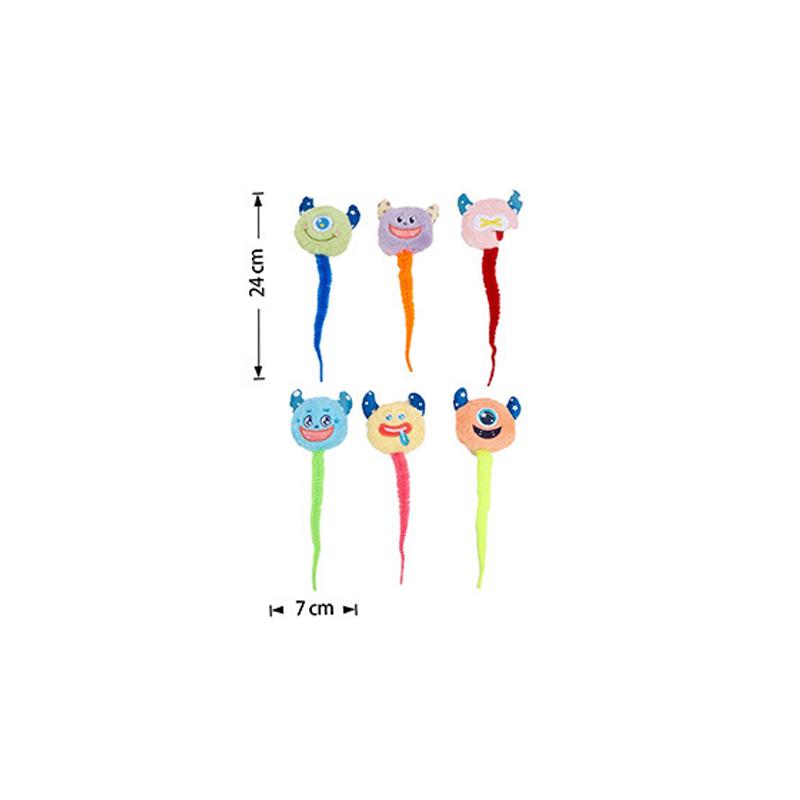 Cat Interactive Toy Plush Monster Kitten Toys Indoor Cat Worm Caterpillar Catnip Toy Cat Teeth Grinding Toy Pet Supplies