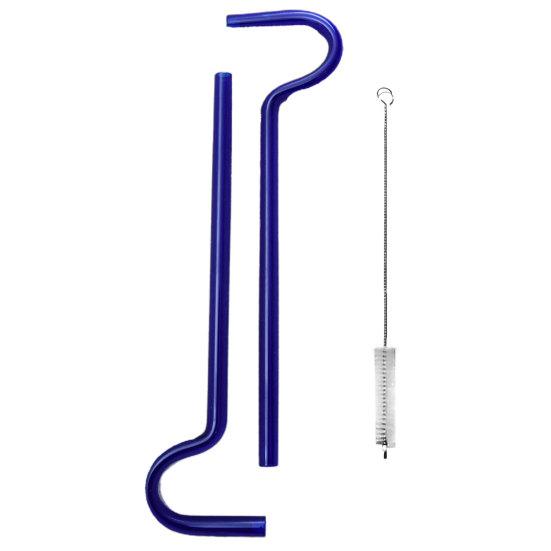 Витражные соломинки, 2 шт./компл., повторно используемые с кистью, новые прочные съемные вилки, соломинки для питья воды, тонкая работа, против морщин на губах