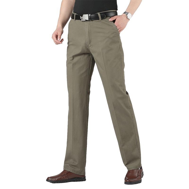 Мужские брюки прямого кроя в стиле business casual, устойчивые к складкам, дышащие, для офиса и повседневной носки
