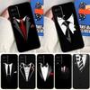 Мужской костюм Рубашка Галстук Для Oppo A18 A38 A78 A98 A96 A58 A17 A77 A80 A40 A60 A16 A76 A74 A94 A54 A15 A57S Чехол для телефона