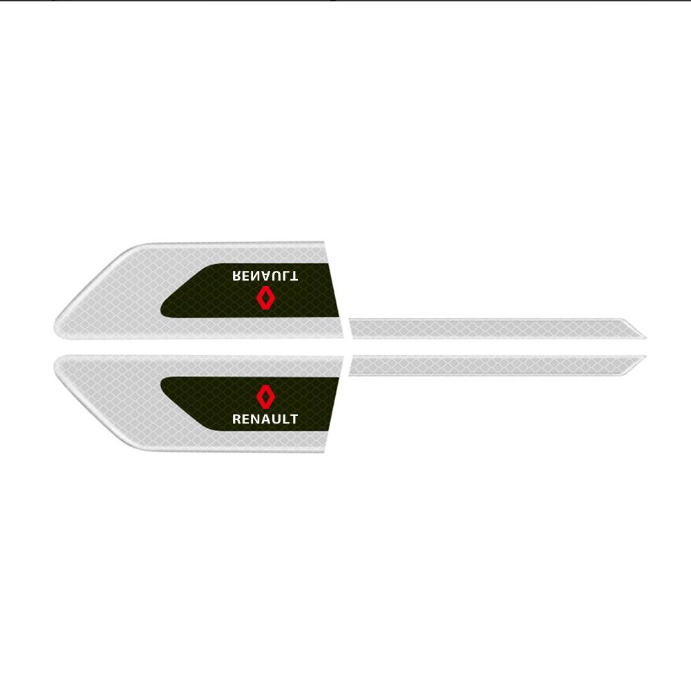 Car Fender Side Blade Emblem Sticker Safety Reflective Warning Strip For Renault DACIA Fluence Duster Logan Clio Megane CapturE