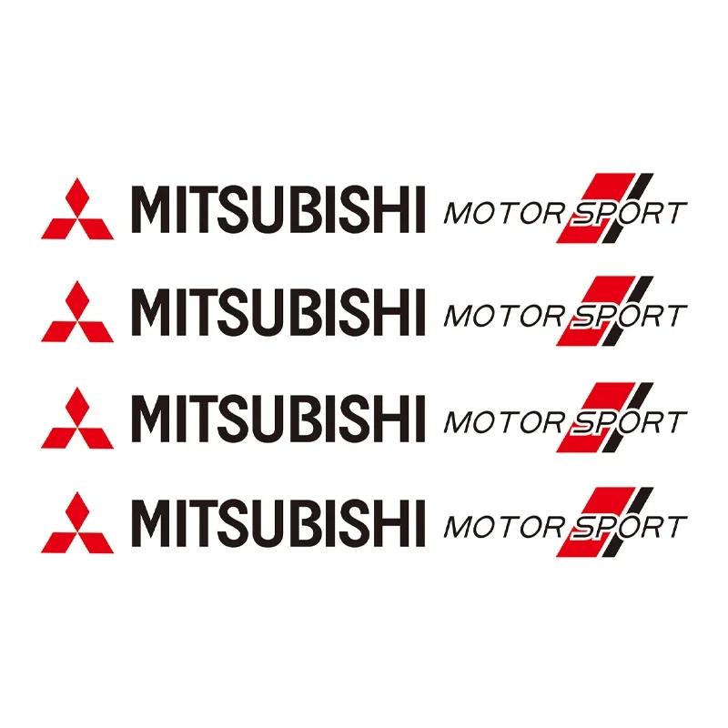 4 шт. Водонепроницаемые наклейки на кузов автомобиля с логотипом, для самостоятельного нанесения, для Mitsubishi Eclipse Lancer Outlander Pajero ASX Colt I200 Delica Triton Ex