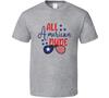All American Dude Tee Usa Pride TShirt July 4th Unisex Novelty T-Shirt