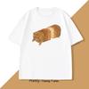Cat Bread Loaf Funny Graphic T Shirts Printed Women Short Sleeve T-shirt Fashion Summer Round Collar Top Tees Women Clothing