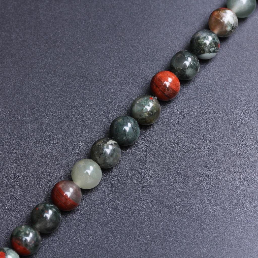 Горячая распродажа, африканские аксессуары из кровавого камня, натуральное изготовление ювелирных изделий, 4/6/8/10 мм, браслет, ожерелье, брелок, бусины, мода, 20-40 шт., бисерный материал