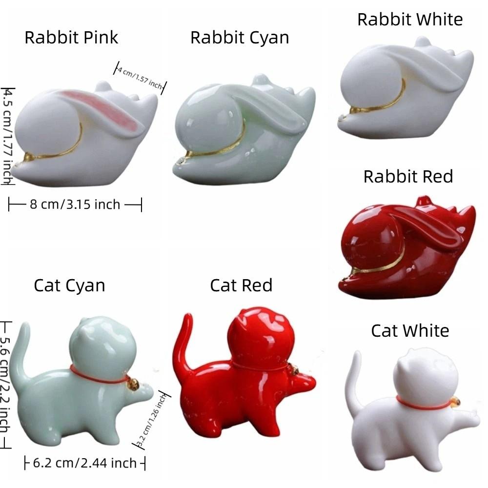 Cute Cat Incense Burner Holder Handmade Craft Desktop Ornament Incense Stick Holder Temples