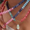 Charms Jewelry Flower Necklace Colorful Beads Pendant Necklace Creative Floral Chain Choker  Summer