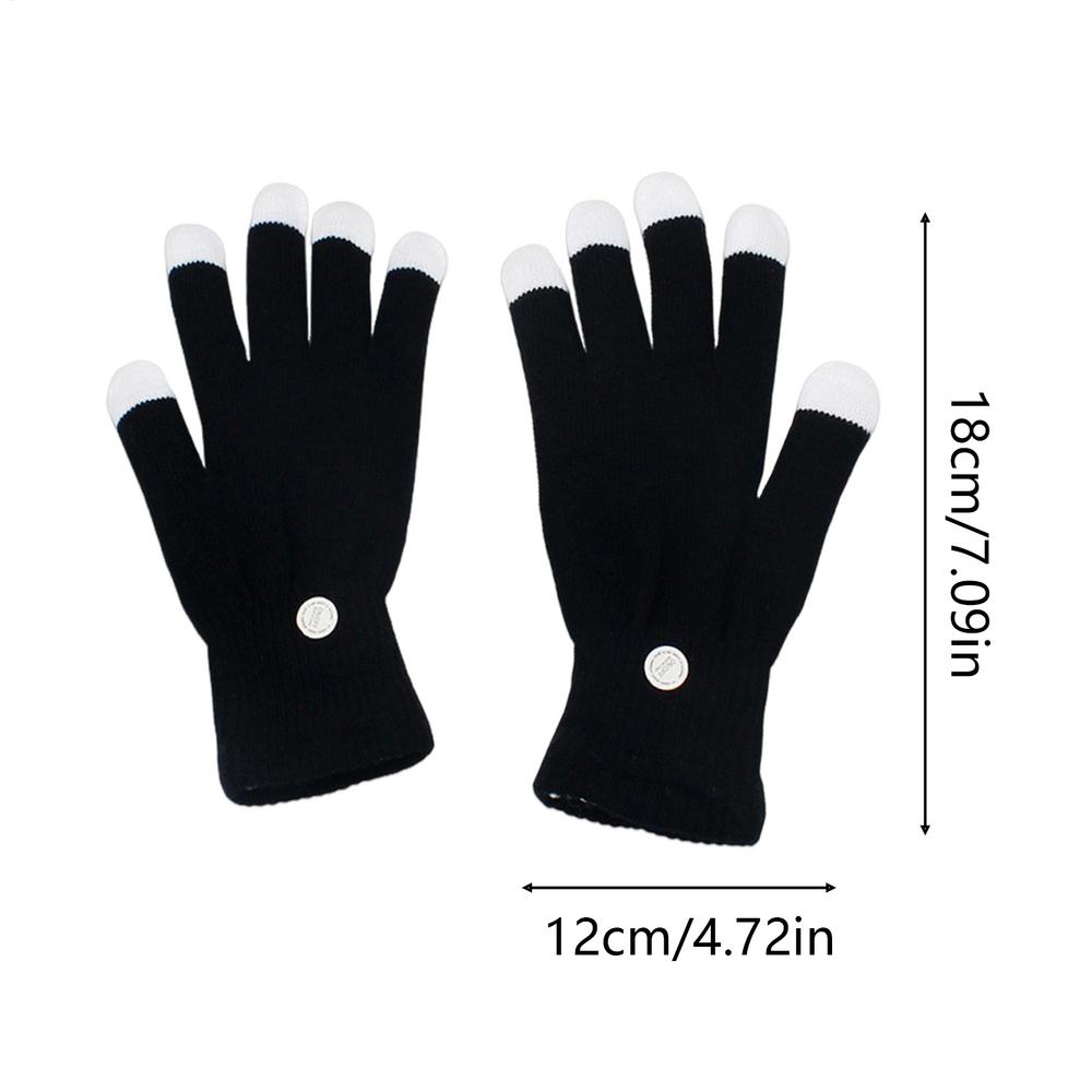 Модные Party LED Rave Мигающие Перчатки Светящиеся 7 Режимов Подсветка Кончиков Пальцев Черные Новые Праздничные