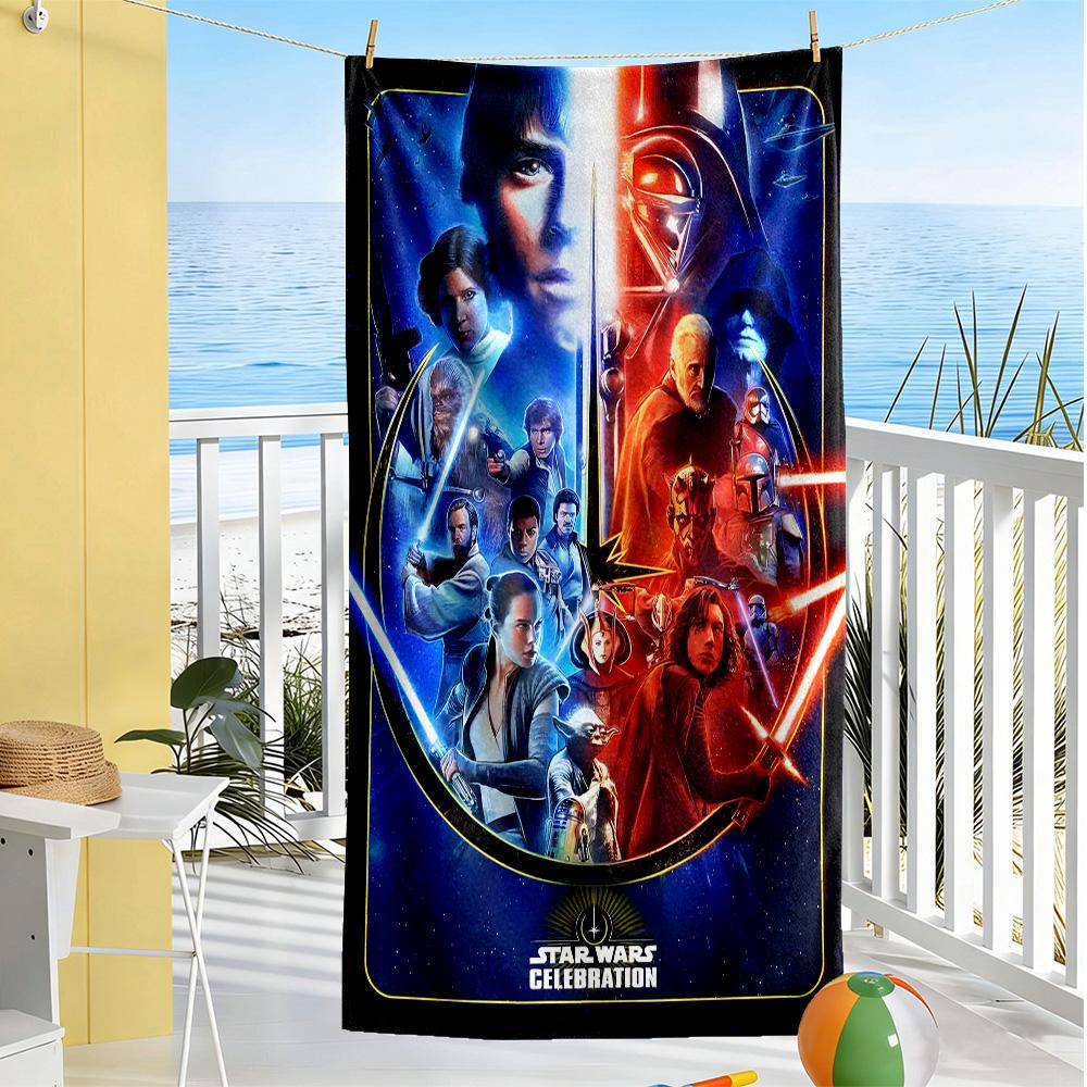 Star Wars Beach Towel Soft Durable Quick-Dry Comfortable Lightweight Suitable for Swimming, Gym, Camping, Yoga Vacation