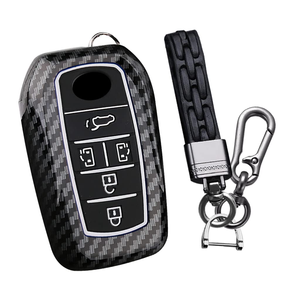 Чехол для ключа ключ ключ новый Noah 90 ключ подходит для Alphard и Vellfire 30 трудно упасть царапина 5 карбоновый черный Toyota, держатель, чехол, защита,