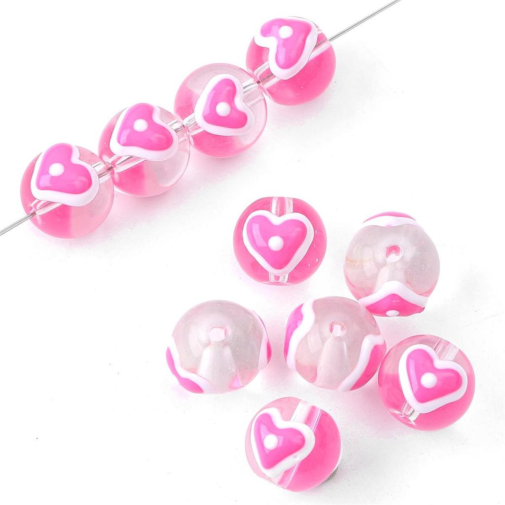 2 шт./пакет, ручная роспись, забавные цветные стеклянные бусины для DIY ожерелье, браслет, серьги, изготовление ювелирных изделий, аксессуары для рукоделия