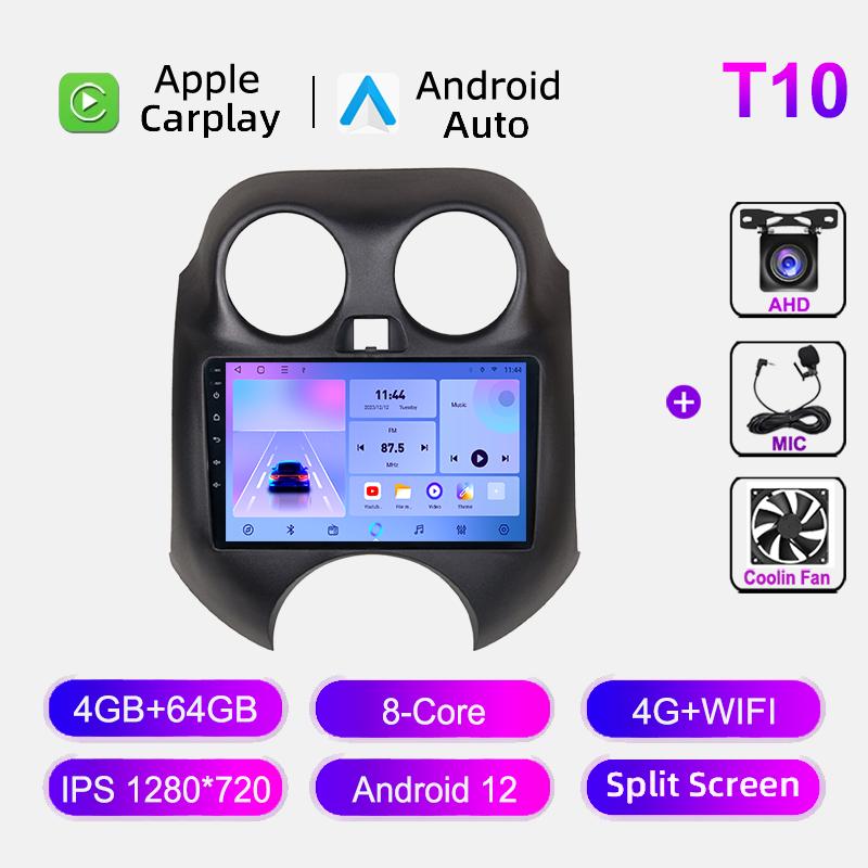 Android Carplay Auto для Nissan March K13 2010-2013 Автомобильное радио Навигация GPS Головное устройство BT Мультимедиа Видеоплеер DSP Стерео