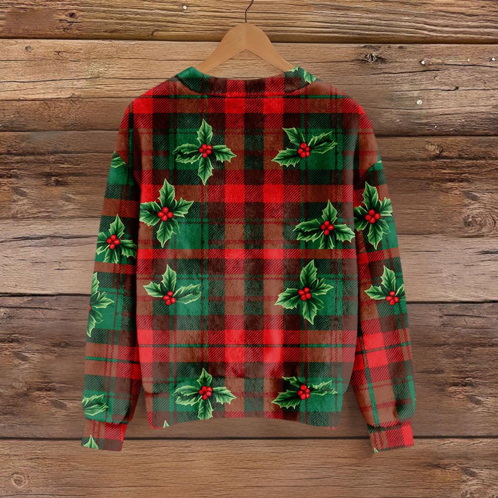 Women's Fleece Hoodie Long-Sleeve Round  Neck Casual Comfortable Loose-Fit Lightweight Women's Hoodie