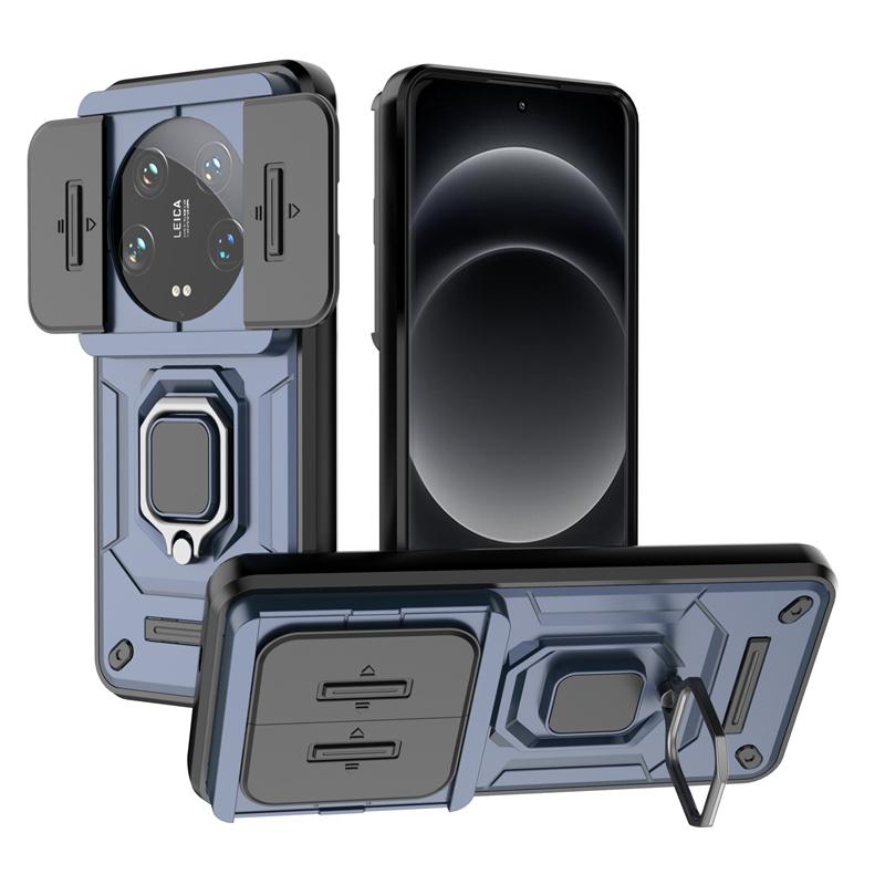 Для чехла Xiaomi 14 Ultra Роскошный автомобильный магнитный держатель Бронированная задняя крышка Для Xiomi14 Xiaomi Mi14 Mi 14 Ultra 5G 2024 Чехлы для телефонов