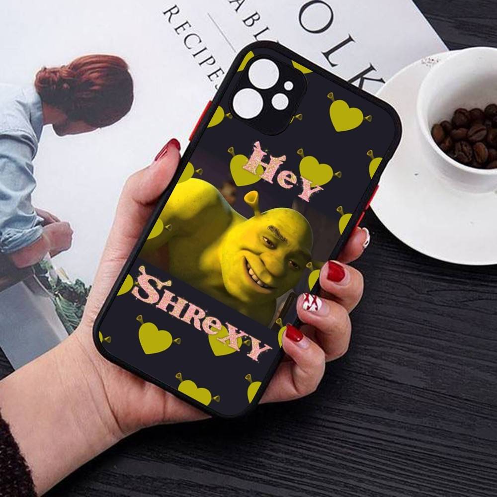 Cartoon S-Shreks Phone Case For IPhone 14 11 12 13 Mini Pro Max 8 7 Plus X XR XS MAX Translucent Matte Cover