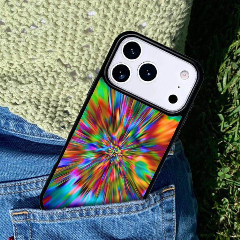 Hippie Trippy Psychedelic Message Abstract phone case cover Compatible with for IPhone 17air 16e 15 14 13 12 11Pro Max 17 Air