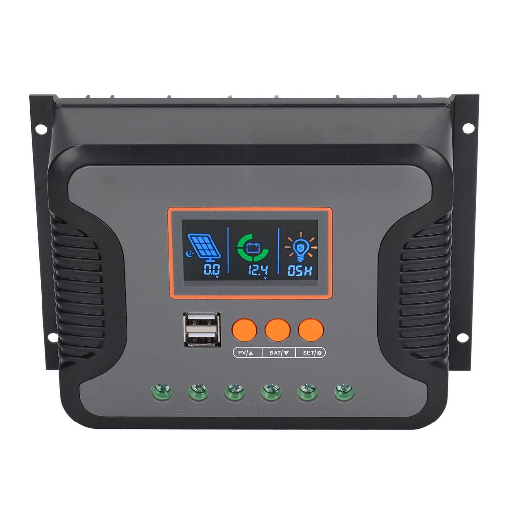 ШИМ-контроллер солнечной зарядки 80A 12V 24V 36V 48V двойной USB порт ЖК-дисплей для зарядки аккумулятора