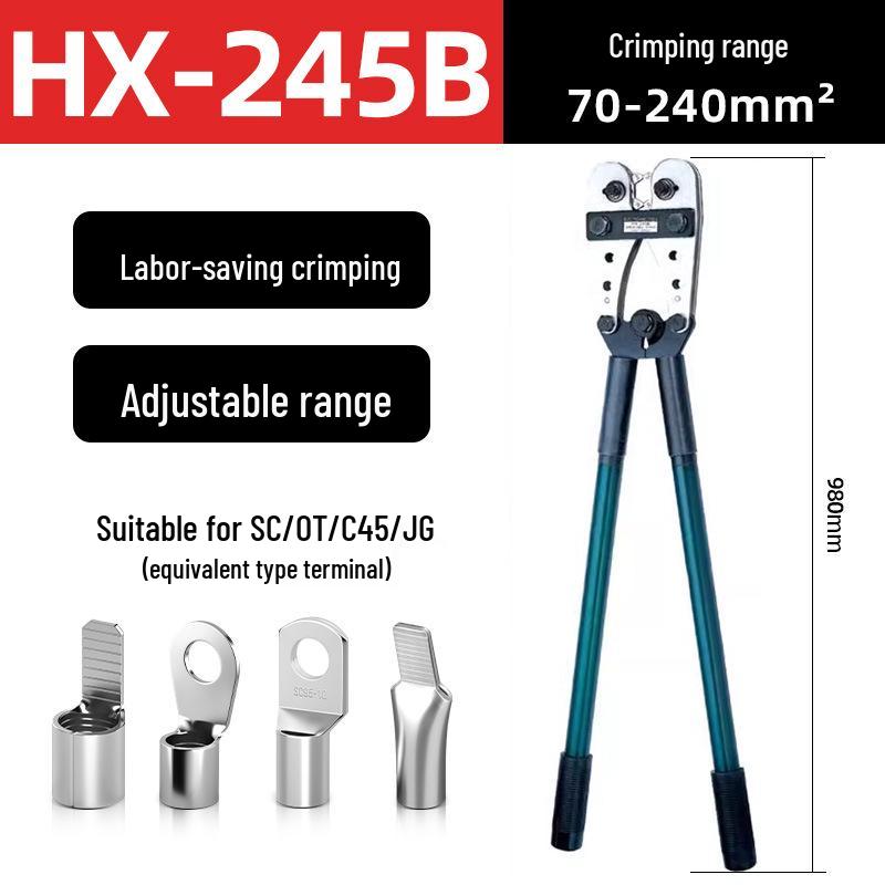 HX-50B Медные наконечники Инструмент для обжима проводов для клемм SC/JG/UT/OT