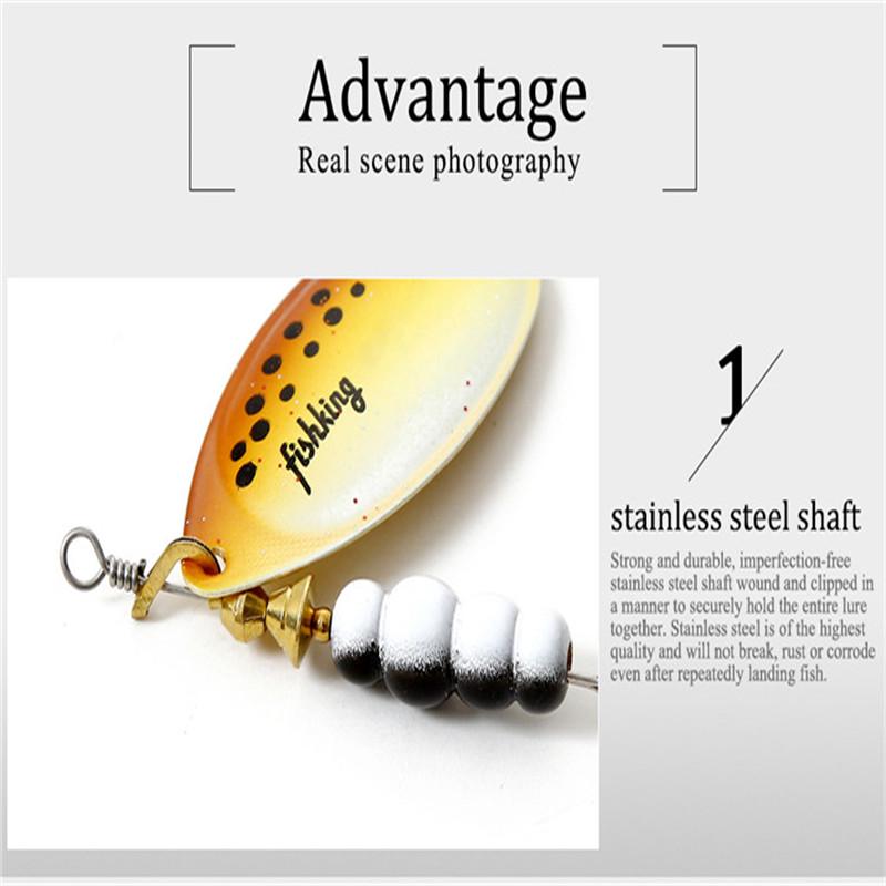 Рыболовная приманка FISH KING Spinner Bait, 1 шт., жесткая приманка для окуня, ложка с тройным крючком, снасти высокого качества