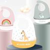 Waterproof Soft Silicone Baby Bibs Cute Cartoon Crown Print Baby Feeding Stuff Kids Girl Boy Adjustable Children Bib