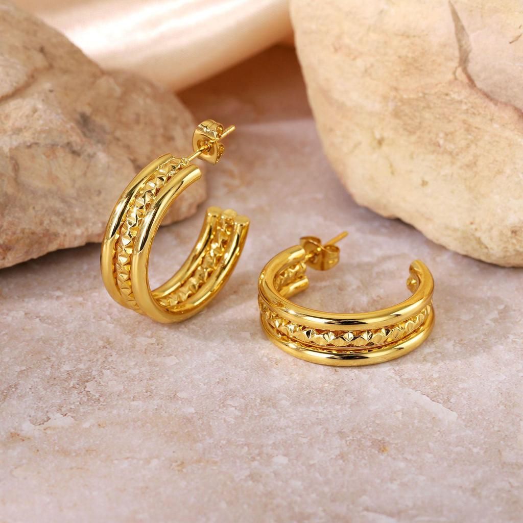 Серьги-косички из титановой стали 2025 года - Легкая роскошь, Новый стиль