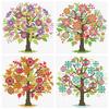 Частичная вышивка Эко-хлопковая нить 14CT Напечатанный Дерево Набор для вышивания крестом
