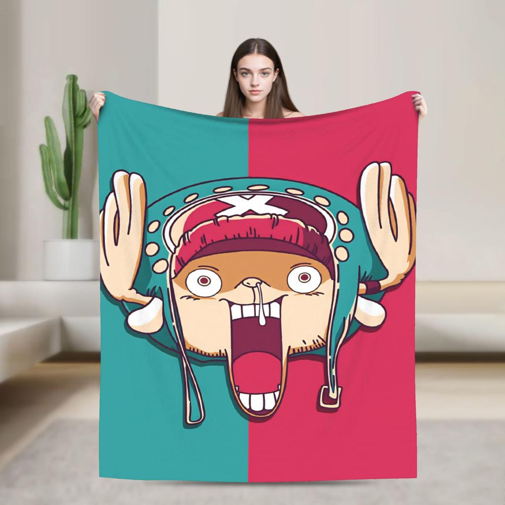TONY TONY Chopper! Flannel Blanket Winter Warm Bedding Throws for Children Living Room Fashion Bedspread Sofa Bed Cover