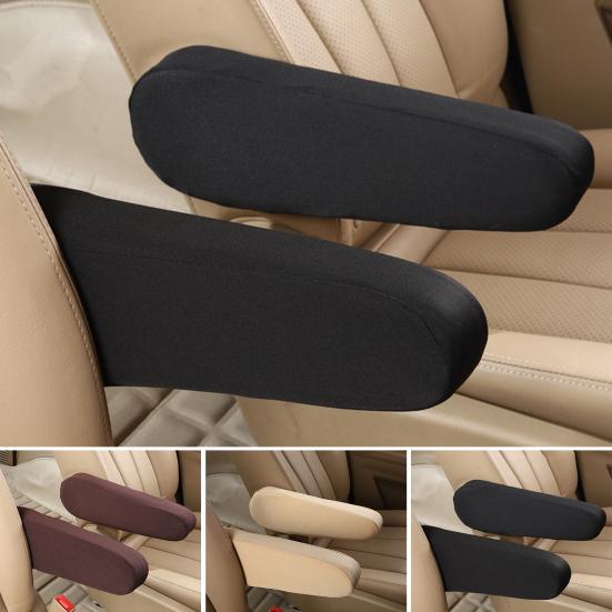 1 пара чехлов на автомобильный подлокотник, простая установка, мягкая прочная ткань, грязеотталкивающая, легко чистящаяся, универсальная защита ручки подлокотника для фургона и автобуса