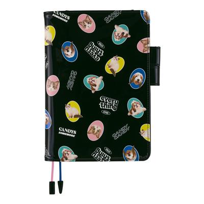Планер Hobonichi Techo Cousin Candy СЛУЧАЙНЫЙ (A5) Стриппер для покрытия/СОБАКА&КОШКА (черный)