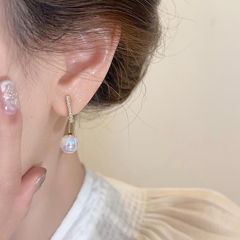 Роскошный модный кулон с искусственным жемчугом, элегантная спираль от комаров, без пирсинга, со стразами, зажим для ушей, женский