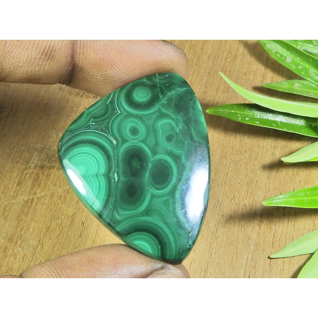 30X38X05ММ Натуральный Зеленый Малахит Фантазийный Кабошон Свободный Драгоценный Камень 74Карата. Б-140