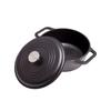 Japanese VICTORIA Dutch Oven Flaxseed Oil Seasoned Cast Iron with Lid [Genuine Product] (4QT)