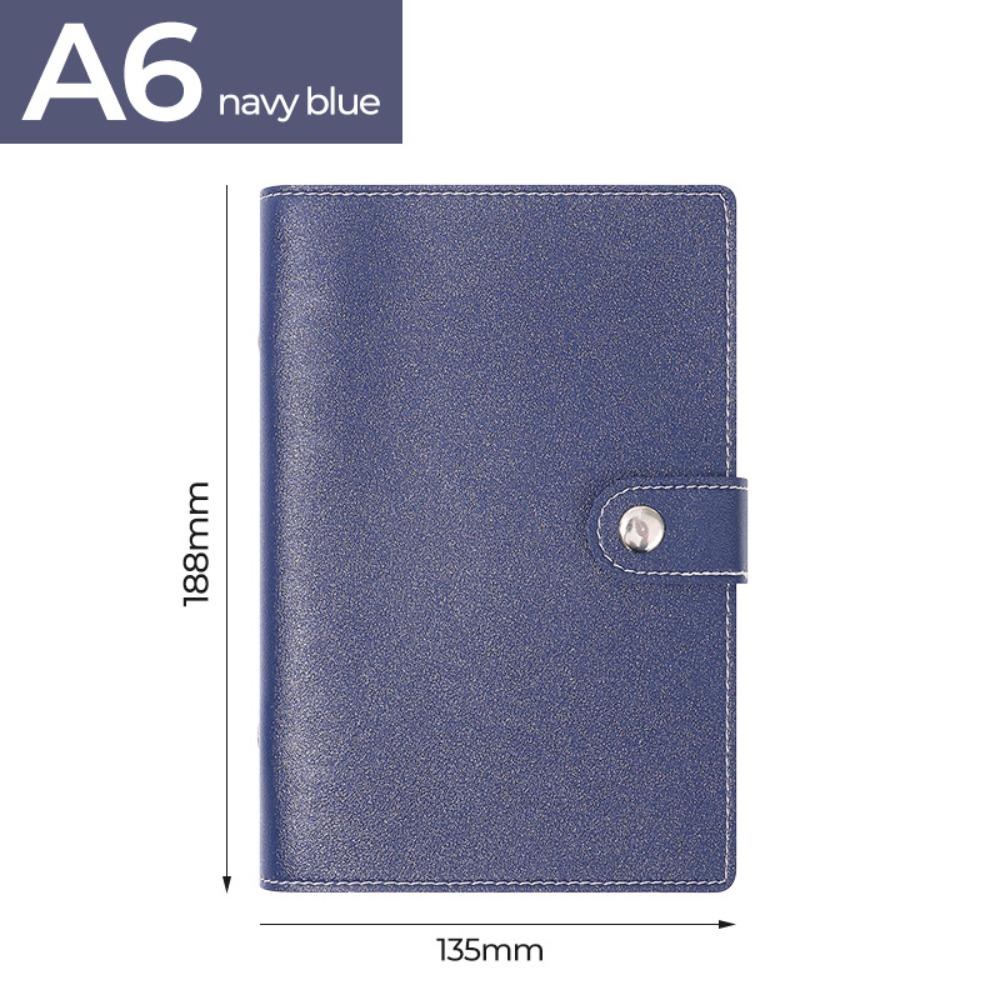Macaron Money Organizer PU Leather Loose-leaf Notebook Durable Cash Saving Planner Planner
