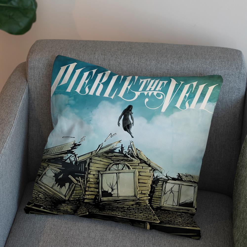 PPierce The Veil Pillow Case For Car Sofa Decorative Home Doublesided Print Plush Square Throw Pillow Cushion Cover