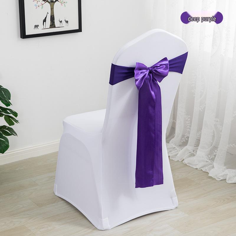 Elegant Wedding Ribbon Chair Cover Decoration