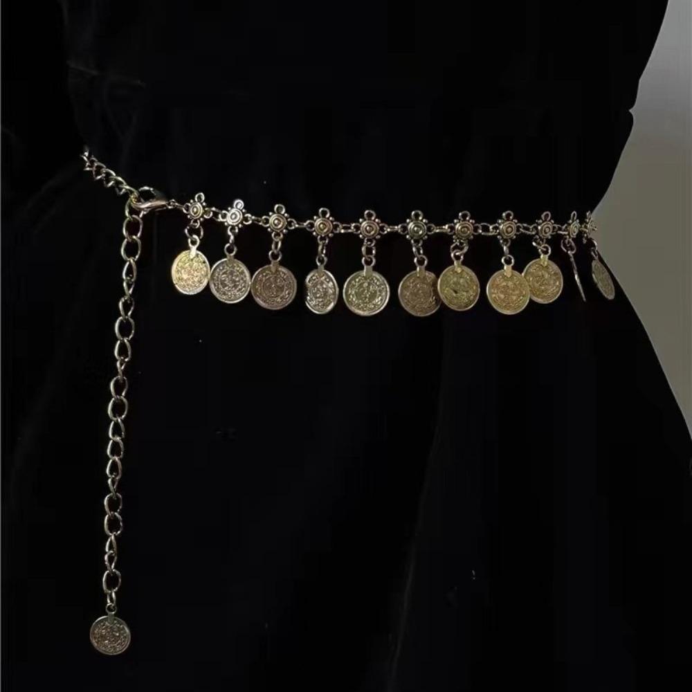 Metal Chain Belt Gold Silver Dress Belt Chain New Waist Chain Women