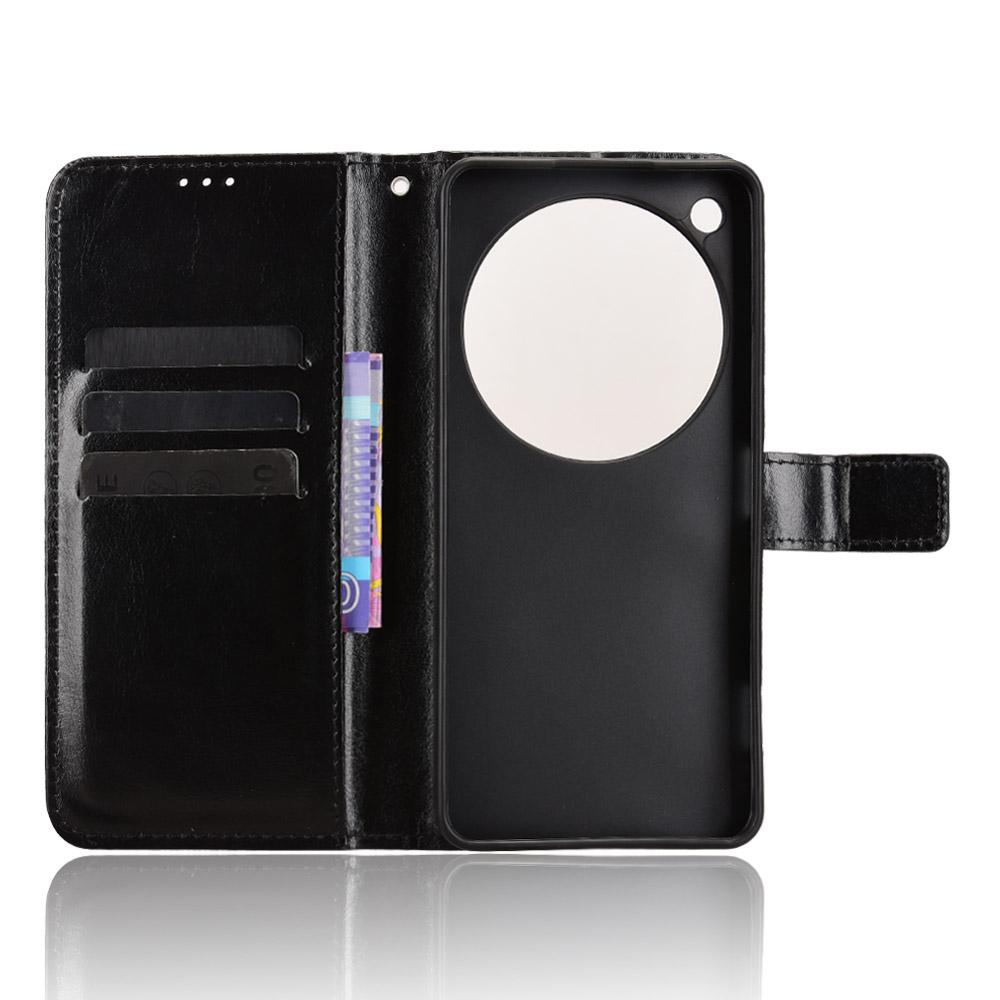 For ZTE nubia Focus 2 Ultra 5G PU Leather Case with Strap Crazy Horse Texture Phone Wallet Cover