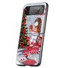 Christmas Girls Tree Gift Cover Phone Case For Samsung Galaxy Z Flip 7 6 5 4 3 5G Flip7 Flip6 Flip5 Flip4 Flip3 Black Fundas She