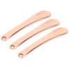 3 шт. Косметические шпатели из цинкового сплава, набор металлических лопаток для макияжа, для крема для лица и глаз, розовое золото